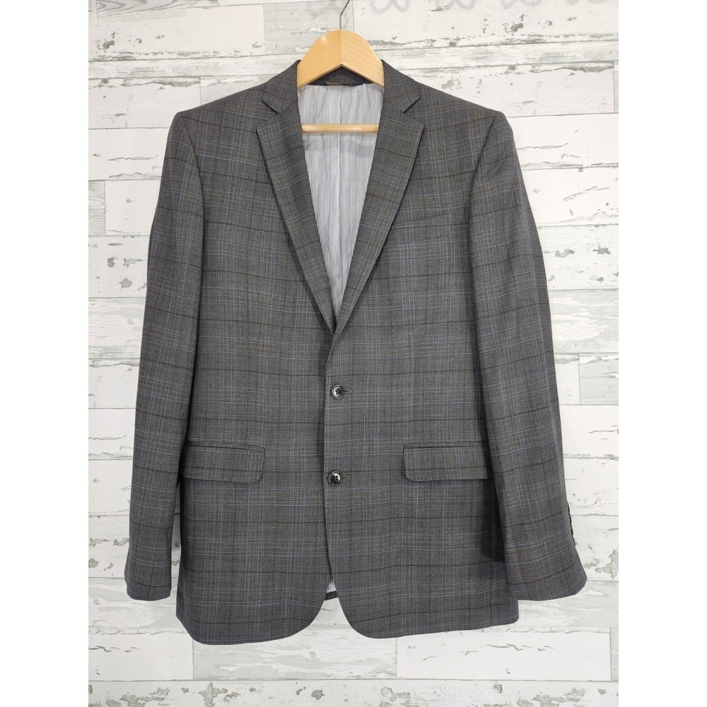 Brooks Brothers Explorer Regent Fit Grey Plaid Sport Coat Blazer Mens 40L